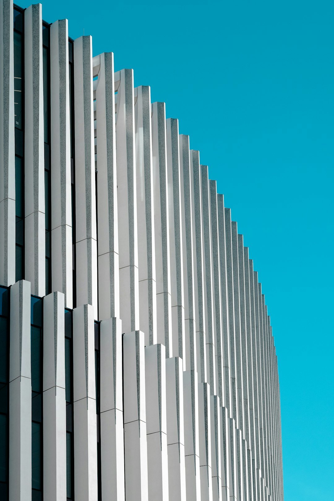 Modern office building facade in Brussels