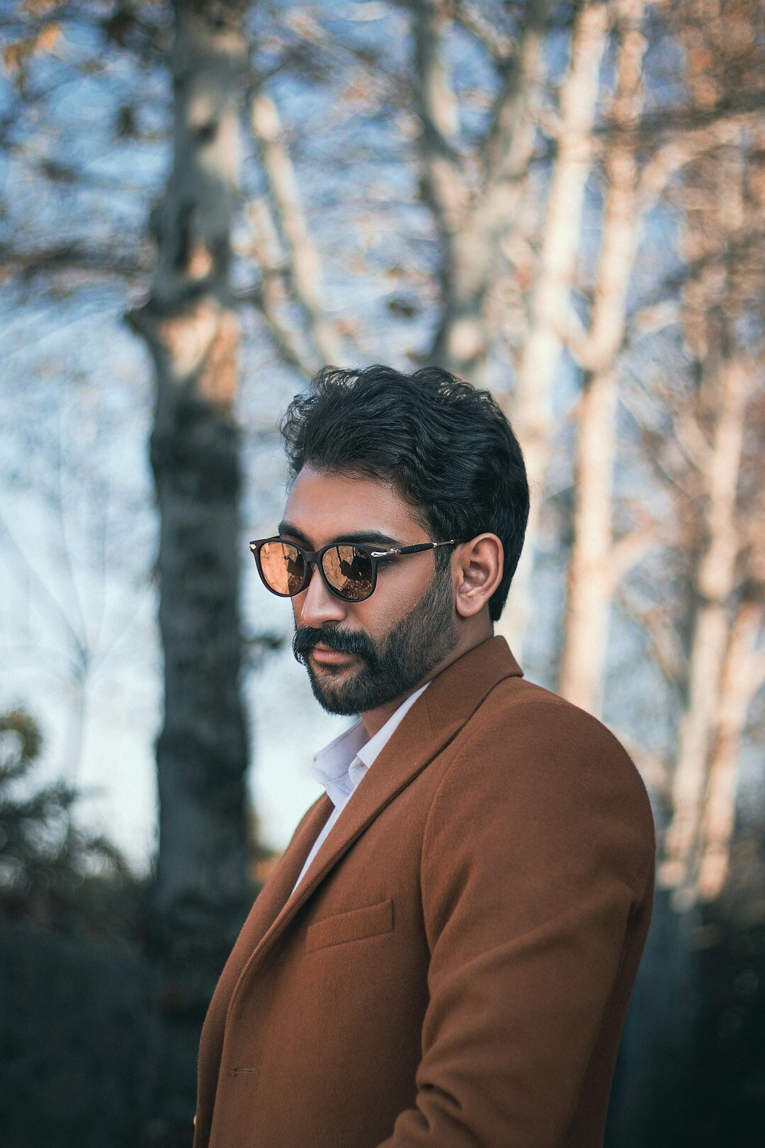 Portrait of a Middle Eastern Belgian businessman with glasses